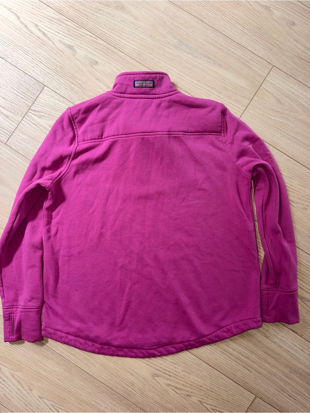 Vineyard Vines Women’s Fuchsia Quarter-Zip Fleece Pullover - Picture 2 of 6